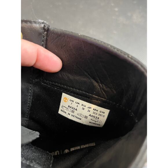 Timberland Women's Allington Lace-Up 6-Inch Boot Black Leather Size 7 - Picture 7 of 7